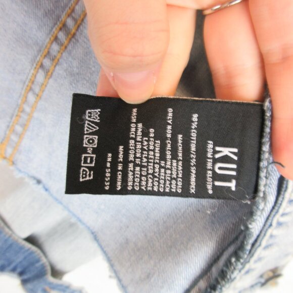 Kut from the Kloth Acid Wash Julia Cropped Jean Jacket Size S - Picture 5 of 13